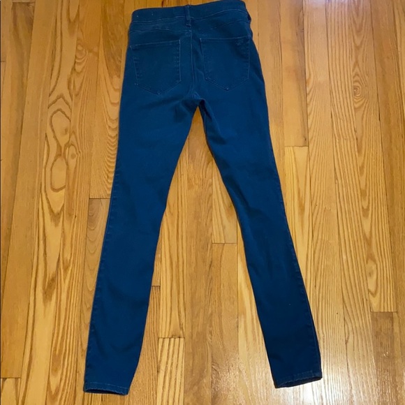 Dark Turquoise Skinny Jeans - Picture 2 of 3